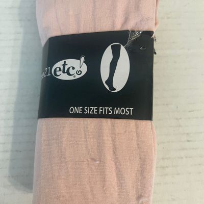 Women's Pink Rue21 etc Tights. One Size. 95perc Nylon/ 5perc Spandex